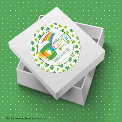 Latte Luck St. Patrick's Day Party Favor Stickers - image2